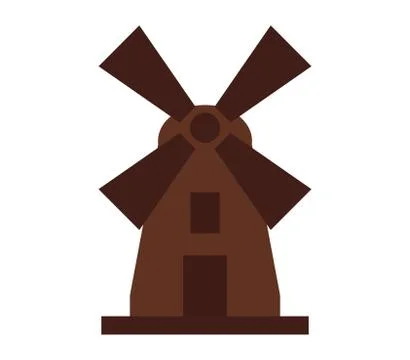 Mill icon on white background Stock Illustration