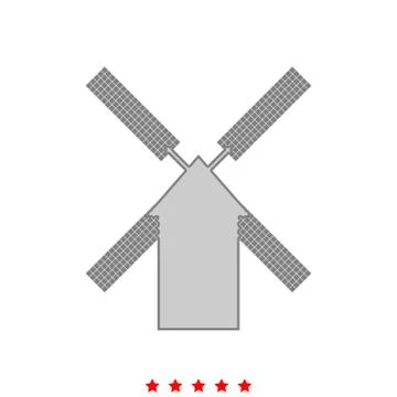 Mill it is icon . Stock Illustration