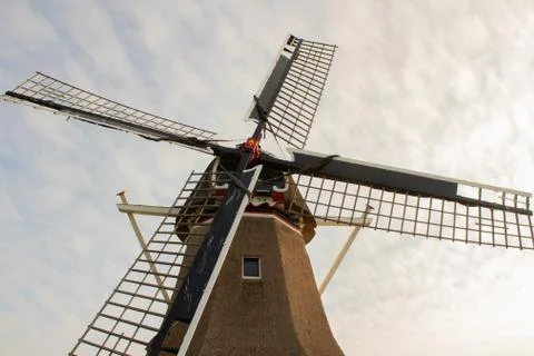 Mill from low pov Stock Photos