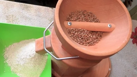 Mill makes flour from grain Stock Footage 103192060