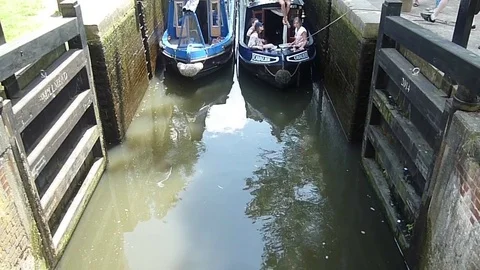 Mill Mead Lock Guildford, Surrey Stock-Footage 77109277