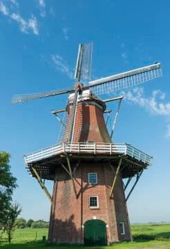 Mill in middelstum Stock Photos