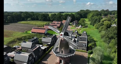 Mill in the Netherlands Stock Footage 323115200