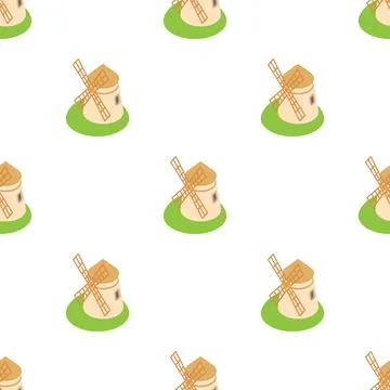 Mill pattern seamless vector Stock Illustration