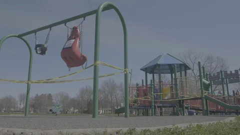 Mill Pond Park Closed Due to Covid-19 02 Stock-Footage 127935453