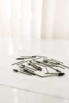 Mill for processing the nail plate. Stock Photos