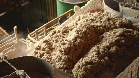 Mill processing sugar cane industry Stock Footage 199081490