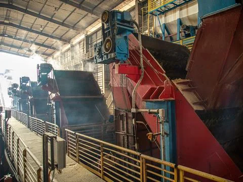 Mill processing sugar cane industry Stock Photos