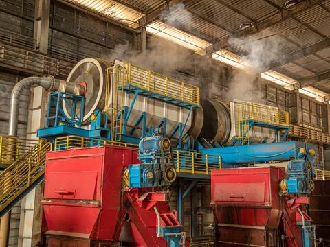 Mill processing sugar cane industry Stock Photos
