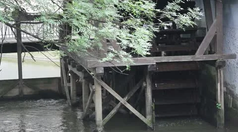 Mill on the River Certovka in Prague. Stock Footage 11486736