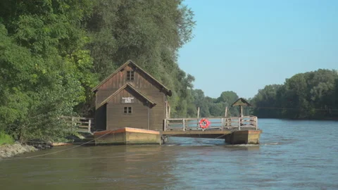 Mill on river Stock Footage 145689904