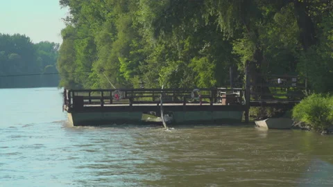 Mill on river Stock Footage 145692081