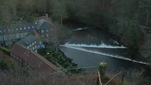 Mill on River Nidd in Winter 動画素材 104350227