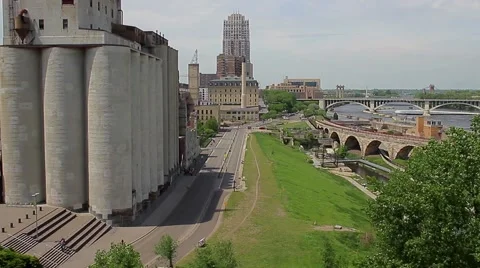 Mill Ruin Park, Minneapolis Stock Footage 67751632