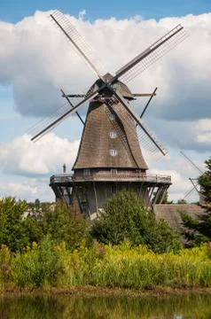 Mill in summer day Foto stock