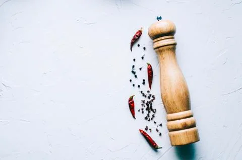 Mill On Table Stock Photos