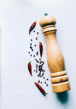 Mill On Table Stock Photos