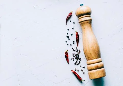 Mill On Table Stock Photos