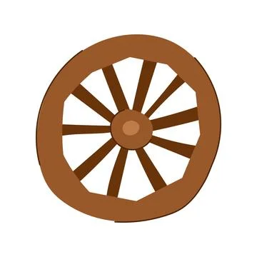 Mill wheel ancient cartoon vector illustration Stock Illustration