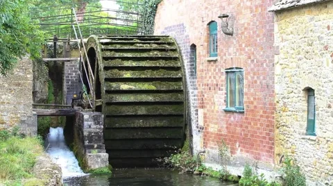 Mill wheel in motion Stock Footage 42756753