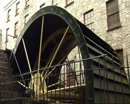 Mill wheel turning Stock Footage 605507