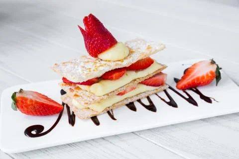 Mille Feuille Stock Photos