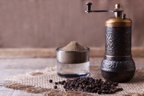 Milled black pepper 写真素材