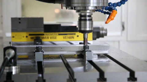 Milled metal on the machine Stock Footage 62943700