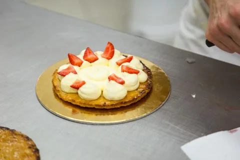 The millefeuille cake Stock Photos
