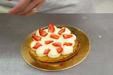 The millefeuille cake Stock Photos