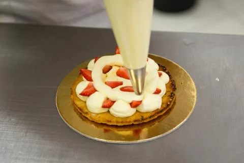 The millefeuille cake Foto stock