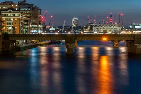 The Millenium Bridge and St Paul's Cathedral Stock Photos