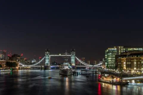 The Millenium Bridge and St Paul's Cathedral Stock Photos