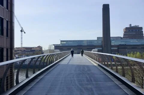 Millenium Bridge during lockdown Stock Photos