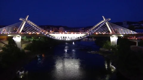 Millenium Bridge Outside Stock Footage 78770760