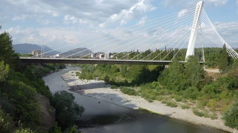 The Millenium bridge in Podgorica, Montenegro 库存影片 340761645