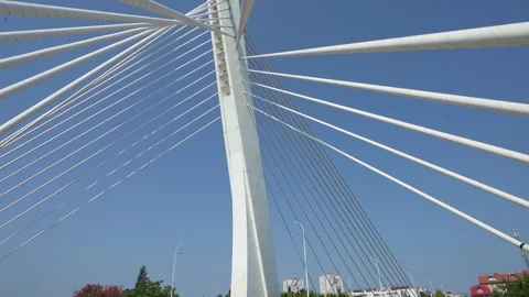 Millenium bridge in Podgorica, Montenegro 库存影片 340762460