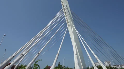 Millenium bridge in Podgorica, Montenegro 库存影片 340762562