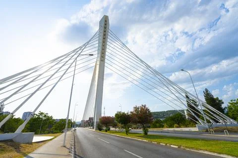 The Millenium bridge in Podgorica, Montenegro Stock Photos