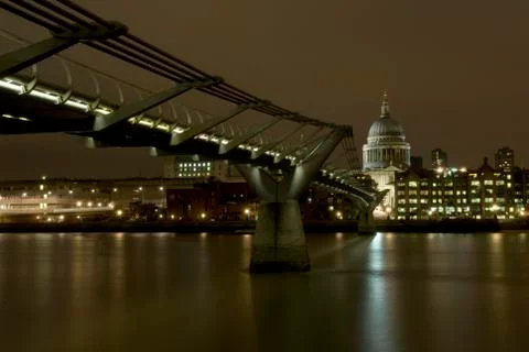 Millenium Bridge Time Lapse Stock Photos