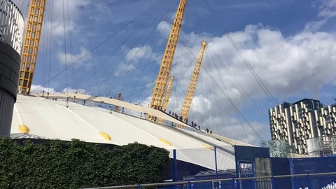 Millenium Dome or o2 stadium in North Greenwich, London uk Stock Footage 114884002