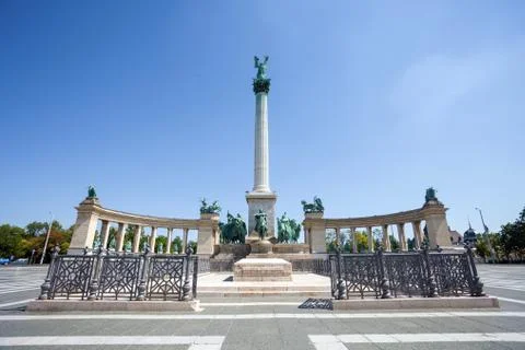 Millenium monument in budapest Stock Photos