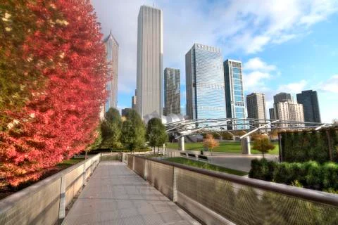 Millenium park in chicago Stock Photos