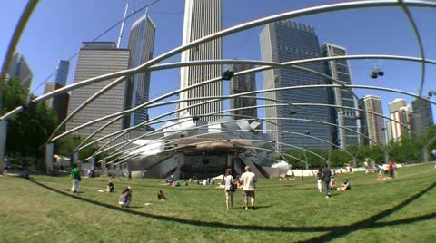Millenium Park Concert Stage Stock Footage 11518144