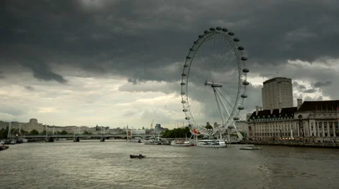 Millenium Wheel, London UK Stock Footage 45571912