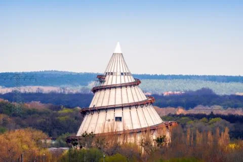 Milleniumtower with museum of science in Magdeburg, Germany Stock Photos
