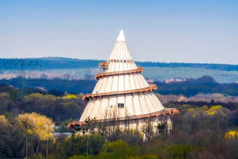 Milleniumtower with museum of science in Magdeburg, Germany Stock Photos