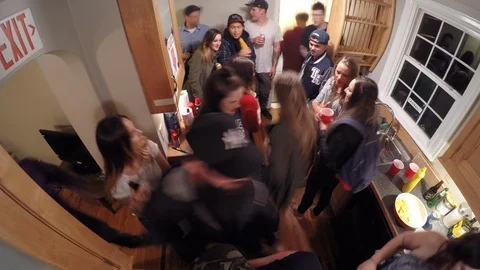 MILLENNIAL KITCHEN PARTY (TIME-LAPSE) Stock Footage 129840406