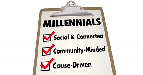 Millennials Checklist Clipboard Characteristics Generation Y 4K Stock Footage 60418676