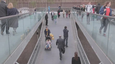 Millennium Bridge Stock Footage 37266490